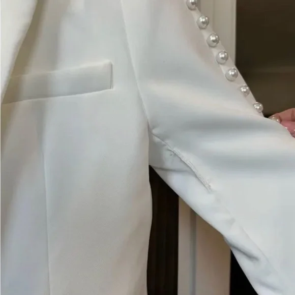 NWT Premium Pearl Trim Tailored Blazer size 10 - Picture 5 of 5